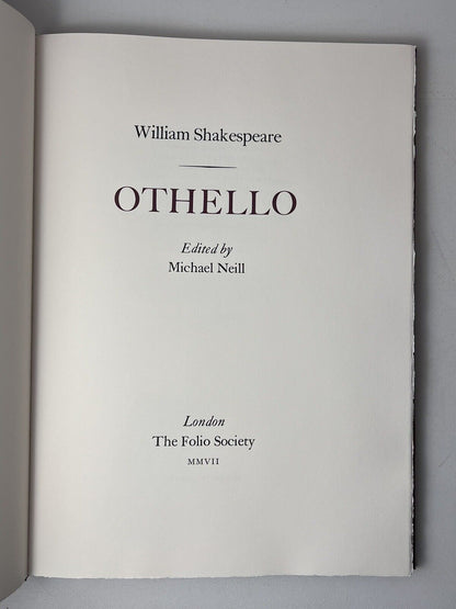 Othello by William Shakespeare 2007 Folio Society The Letterpress Shakespeare No. 1324