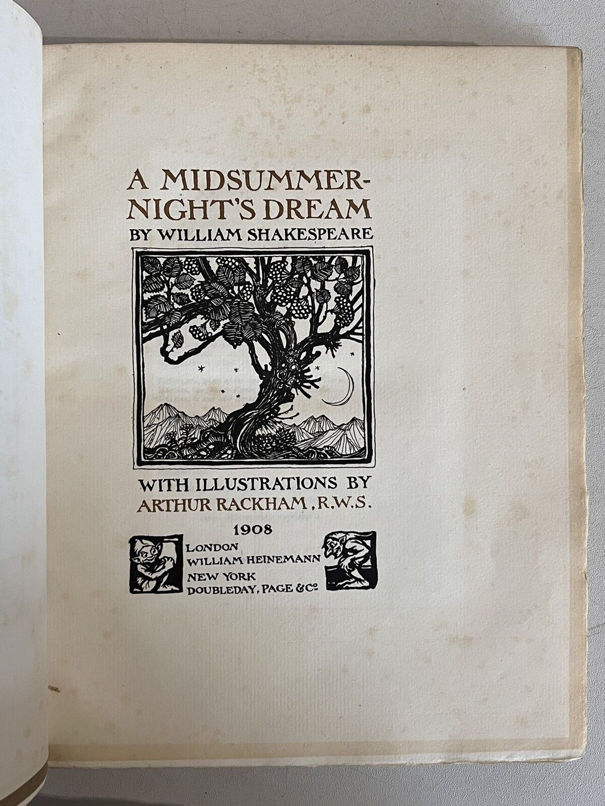 A Midsummer Night's Dream by William Shakespeare 1908 Arthur Rackham Signed