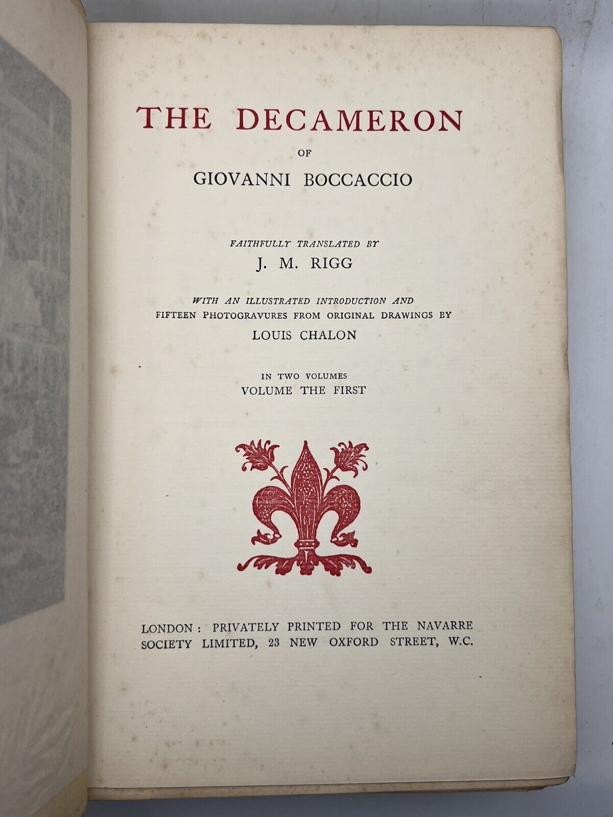 The Decameron by Giovanni Boccaccio 1920s