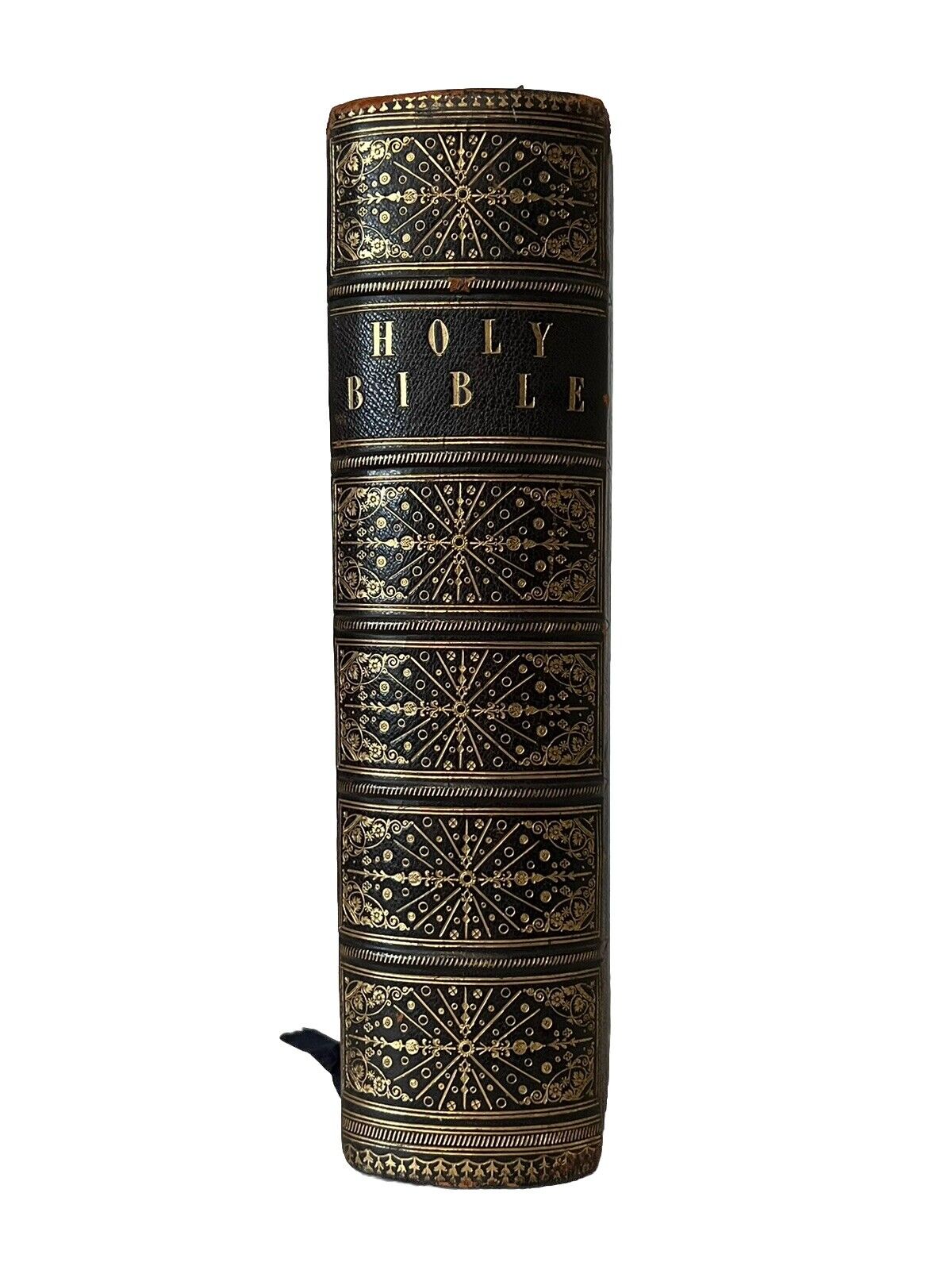 Antique King James Bible - Very Fine Binding with Blindstamped Edges