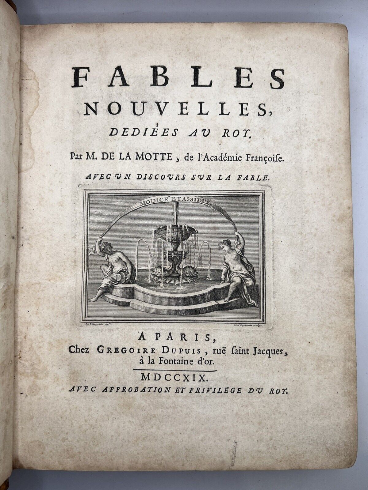 La Motte's Fables 1719 First Edition