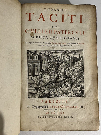 The Histories of Tacitus & Paterculus 1608