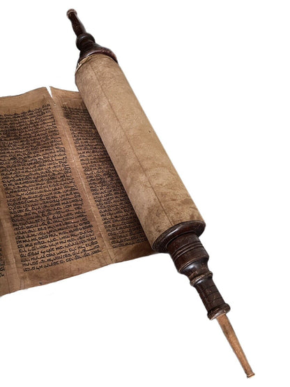 Complete 18th Century Torah Scroll: 5 Books of Moses