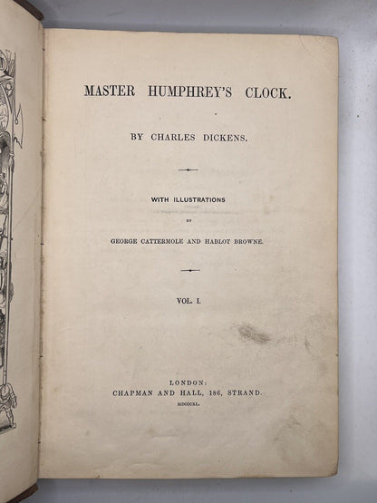 Master Humphrey's Clock by Charles Dickens 1840-41 First Edition Original Cloth