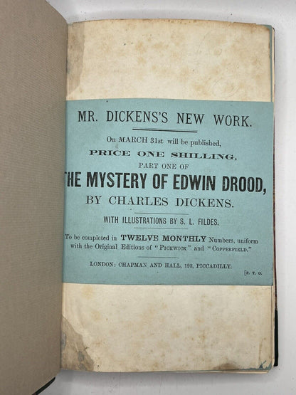 The Mystery of Edwin Drood by Charles Dickens 1870 First Edition from Original Parts