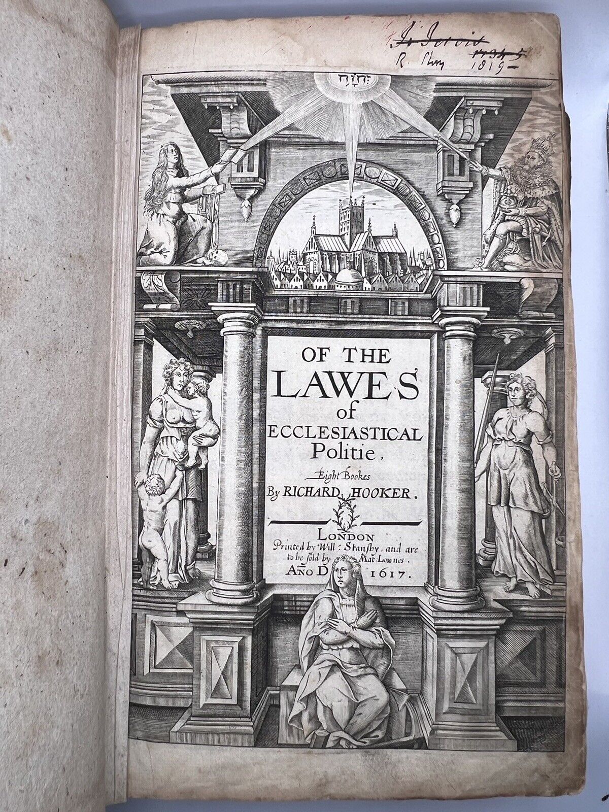 Of the Laws of Ecclesiastical Politie by Richard Hooker 1617