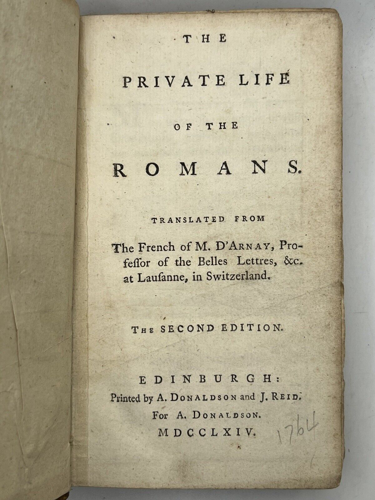 The Private Life of the Romans 1764