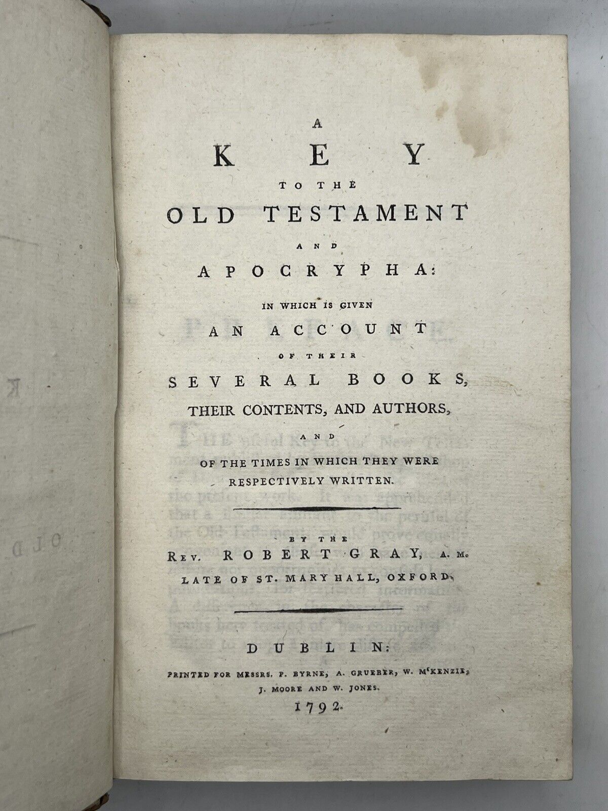 A Key to the Old Testament by Robert Gray 1792