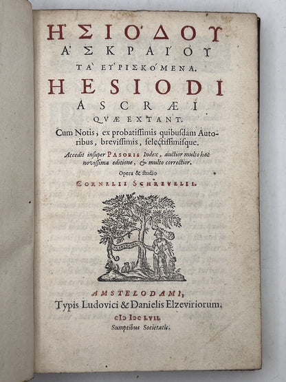 The Works of Hesiod 1657 Elzevir Press