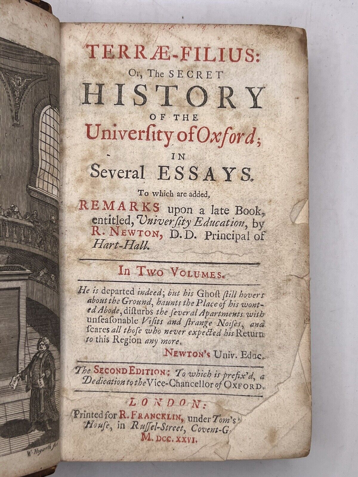 The Secret History of the University of Oxford 1726