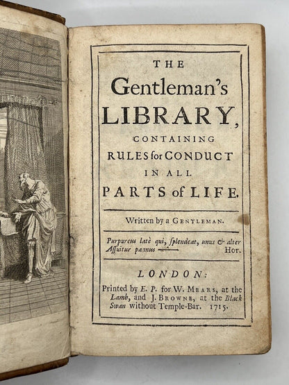 The Gentleman's Library: Rules for Conduct 1715 First Edition [George Berkeley]