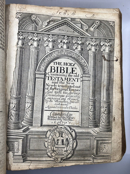 Antique King James Bible 1670; Cambridge Hayes Bible