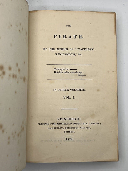 The Pirate By Sir Walter Scott 1822 First Edition