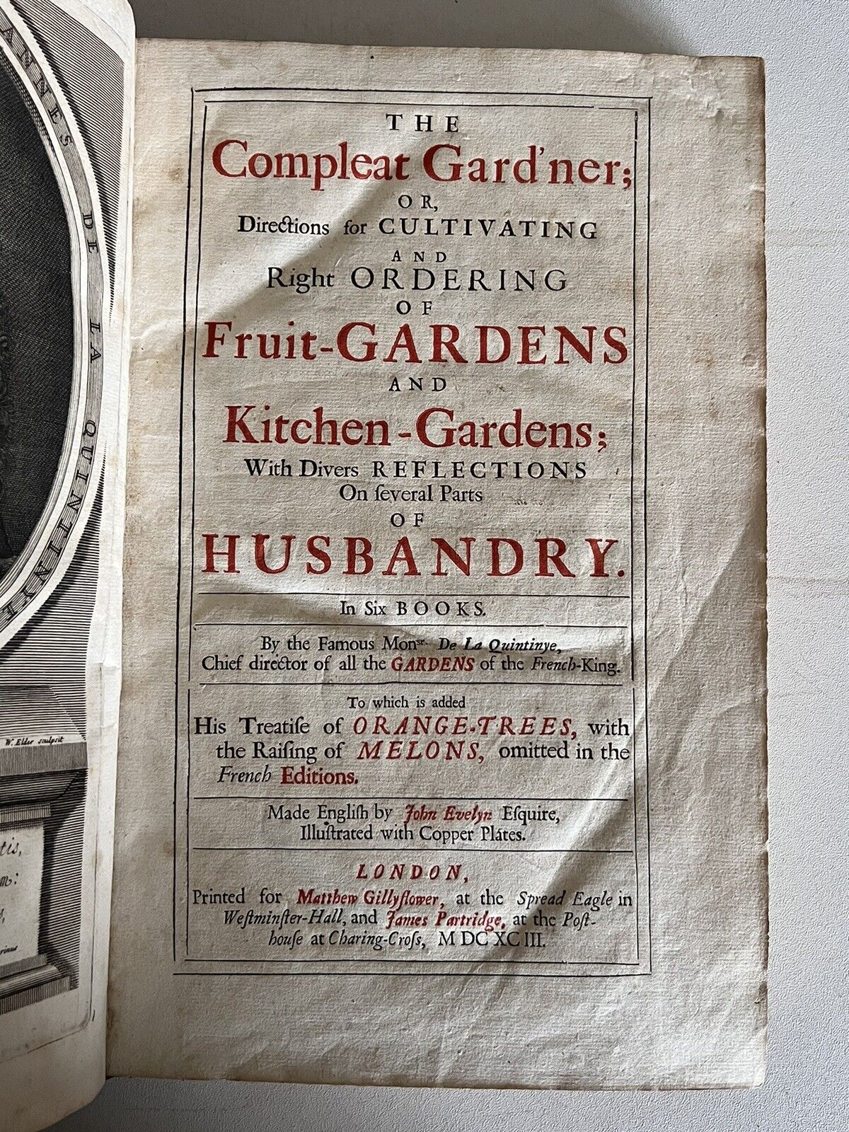 The Complete Gardner by John Evelyn 1693 First Edition