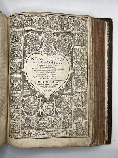 1609 Antique Bible GENEVA BIBLE "Breeches" King James