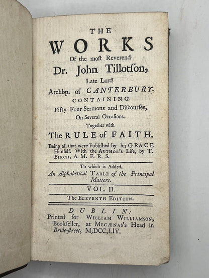 The Works of John Tillotson 1754