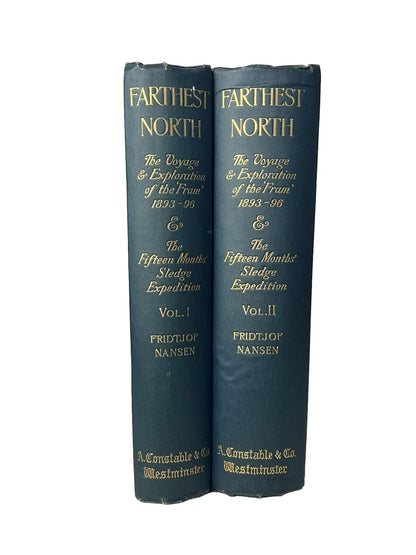 Farthest North by Fridtjof Nansen 1897 First Edition & Edmund Hillary Association!