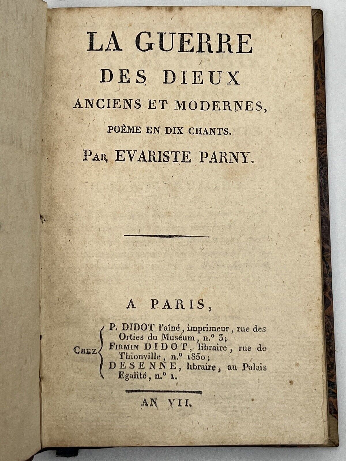 Parny’s War of the Gods 1799 First Edition: Banned Erotic-Satire