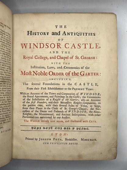 The History and Antiquities of Windsor Castle 1749 First Edition