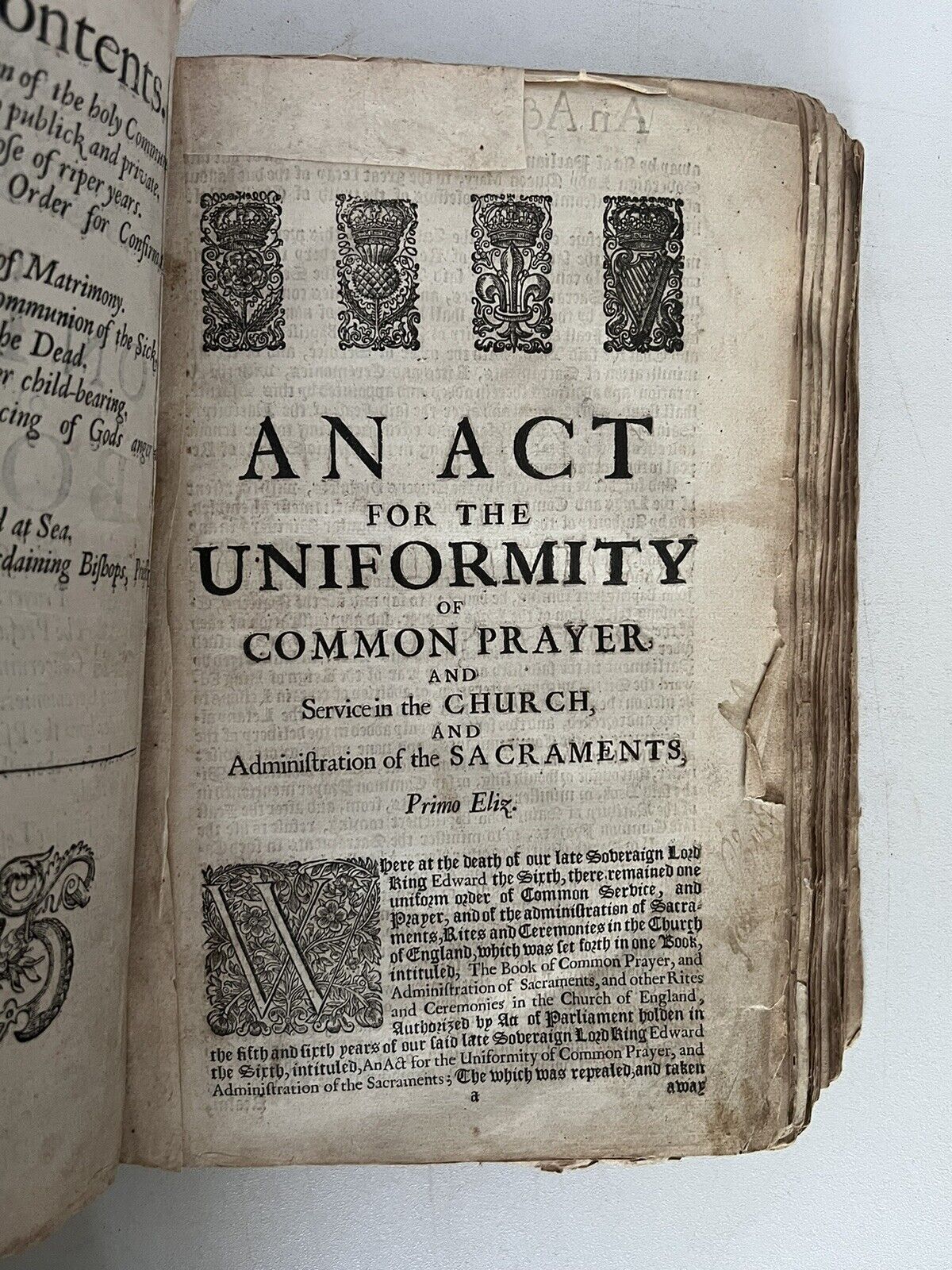 The Book of Common Prayer 1662 First Edition