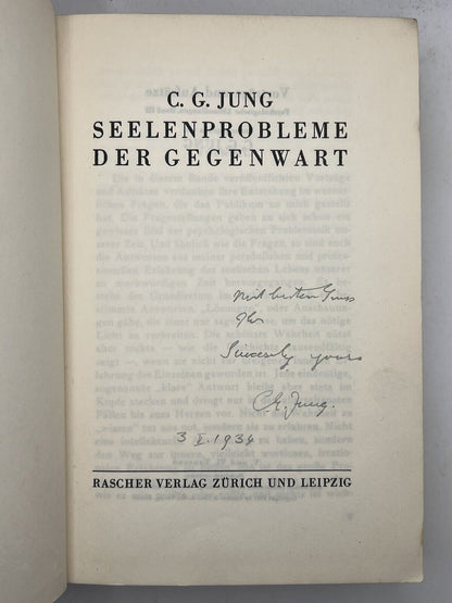 Modern Man in Search of a Soul by C.G. Jung 1934 Signed By Carl Jung!