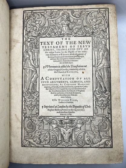 Fulke's New Testament 1589 First Edition