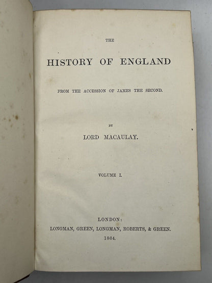 Macaulay's History of England, Essays & Writings 1863-6