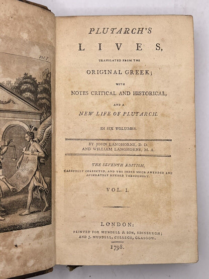 Plutarch's Lives 1798 Langhorne Edition