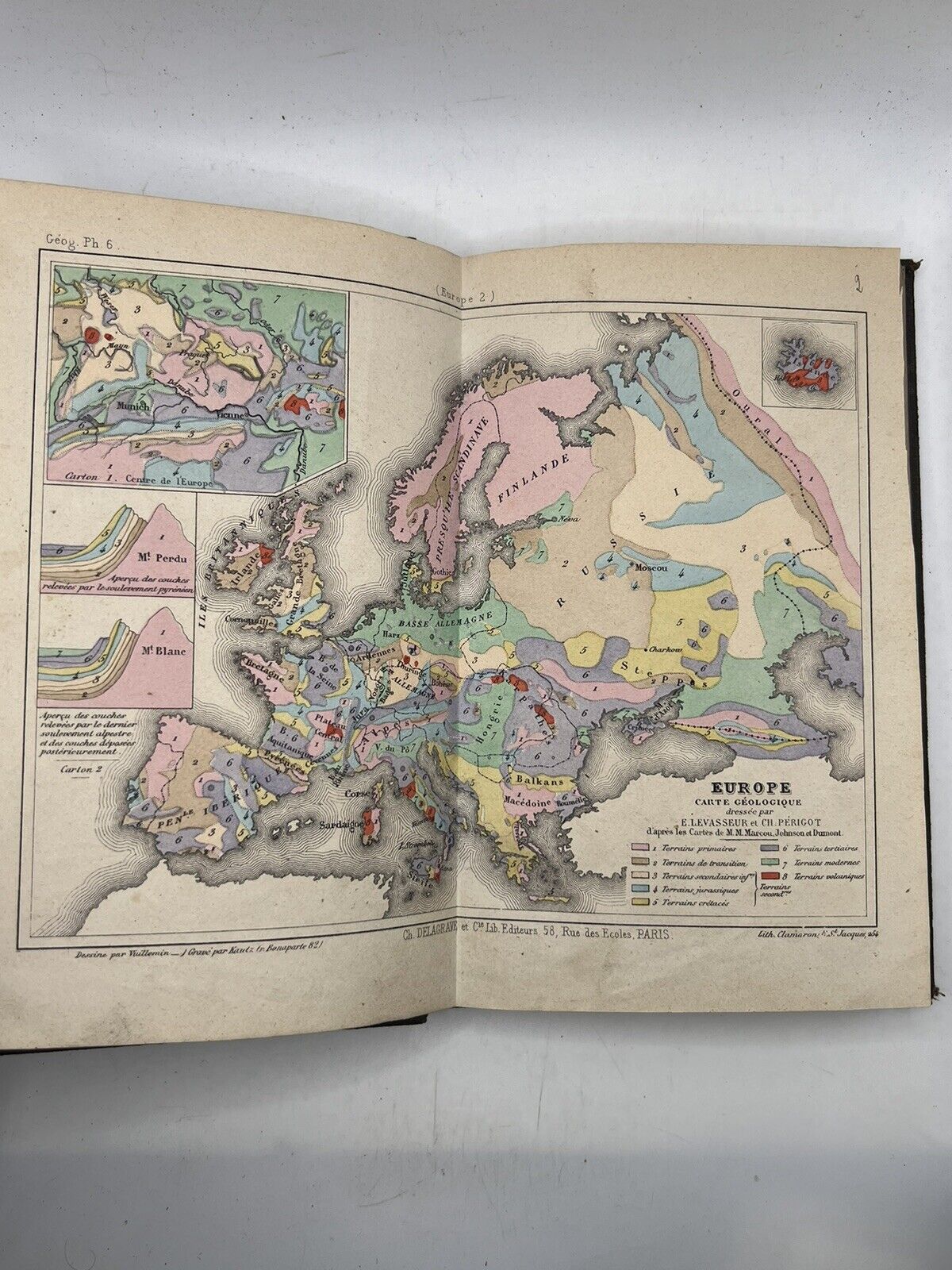 Antique Atlas of Europe Coloured Maps c.1880