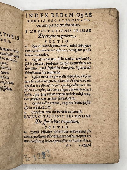 Exercitationum Theologicarum et Logicarum 1596