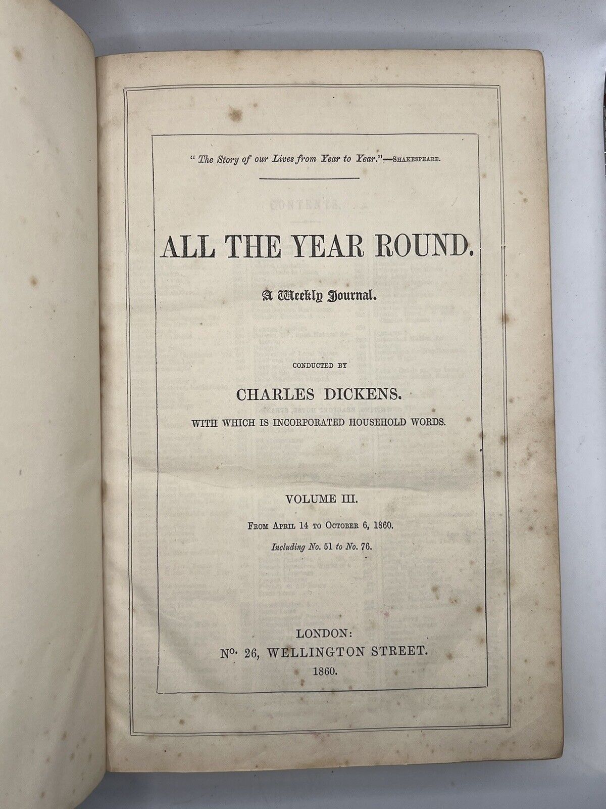 All the Year Round by Charles Dickens 1860-1875 First Editions & Later