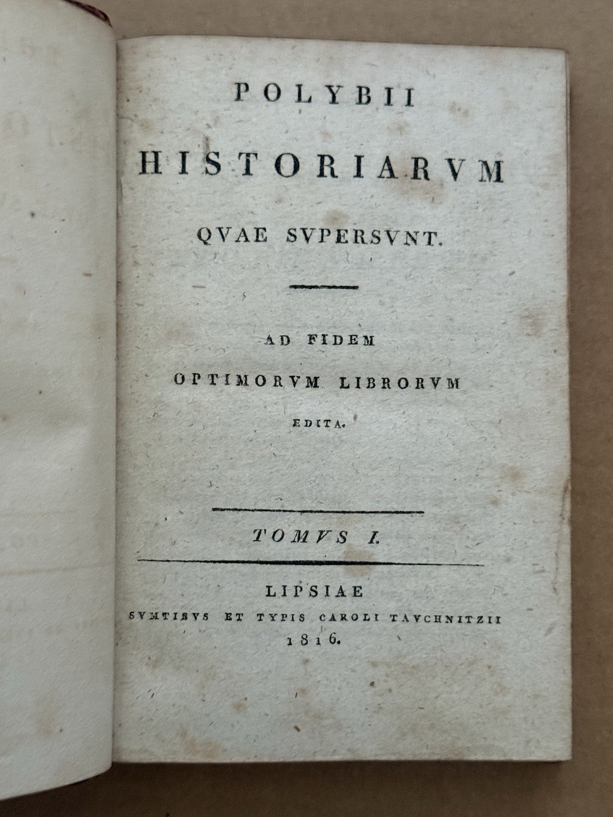 Polybius Histories 1816