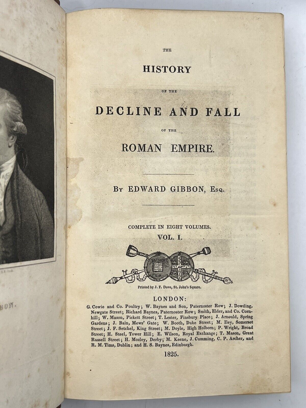 The History of the Decline and Fall of the Roman Empire by Edward Gibbon 1825