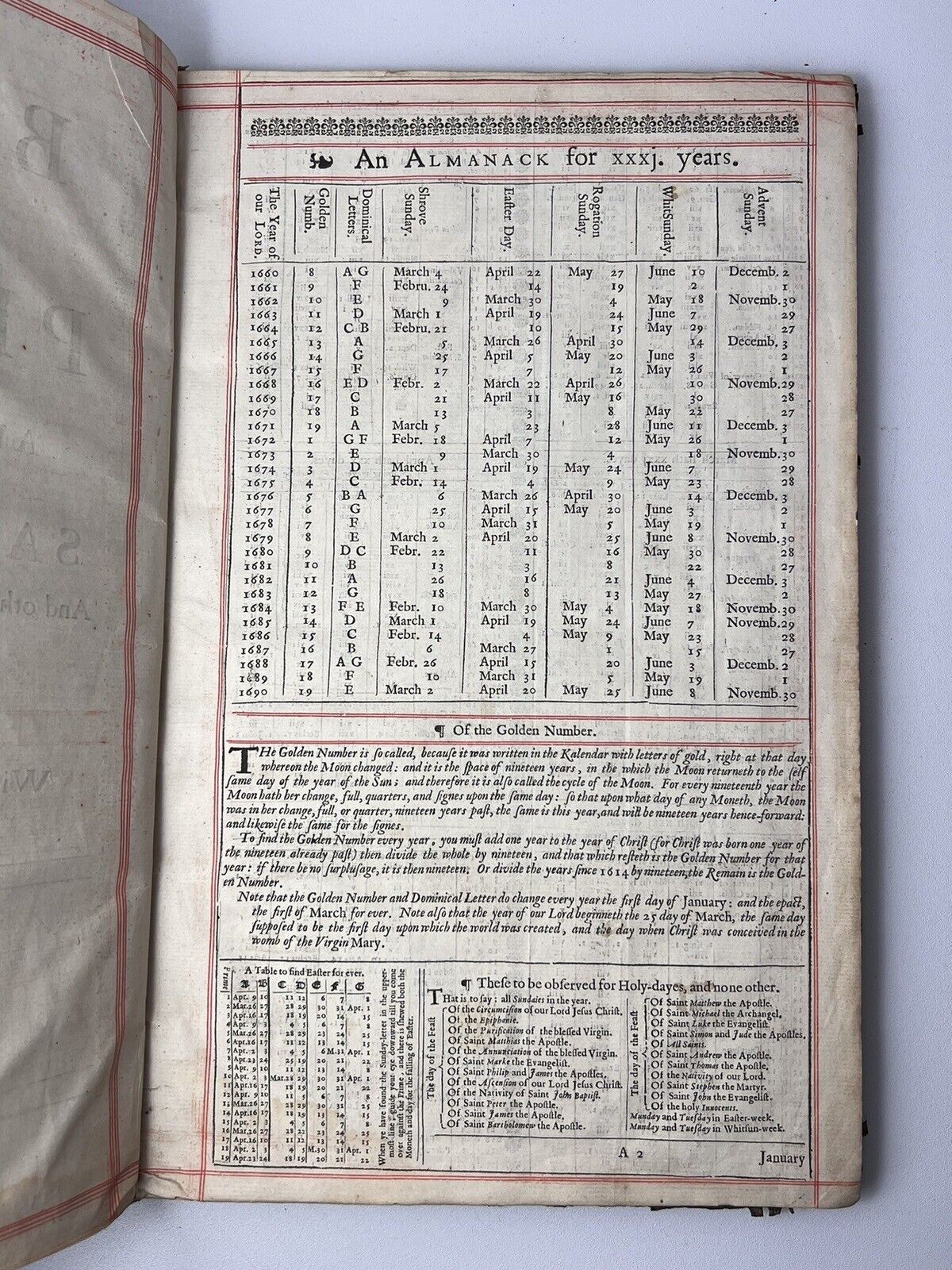 Book of Common Prayer 1660 with Psalms of David