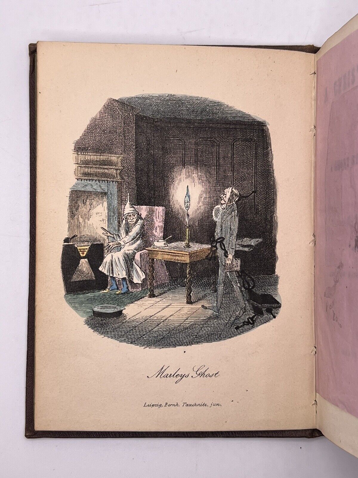 A Christmas Carol - Charles Dickens 1843 Tauchnitz First Edition in Original Cloth