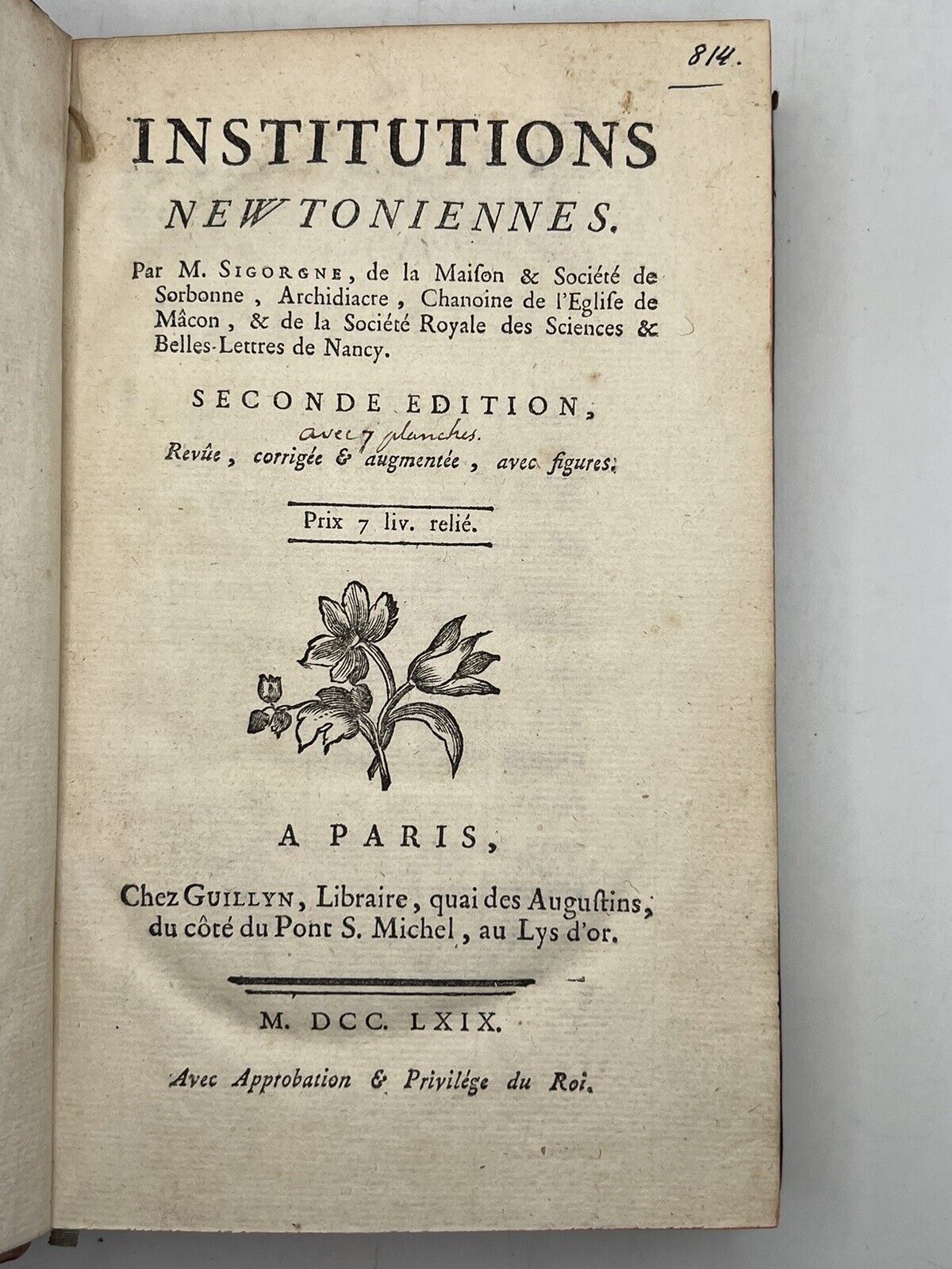 Newtonian Physics 1769; Isaac Newton