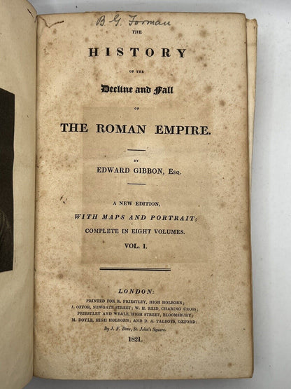 The Decline and Fall of the Roman Empire by Edward Gibbon 1821