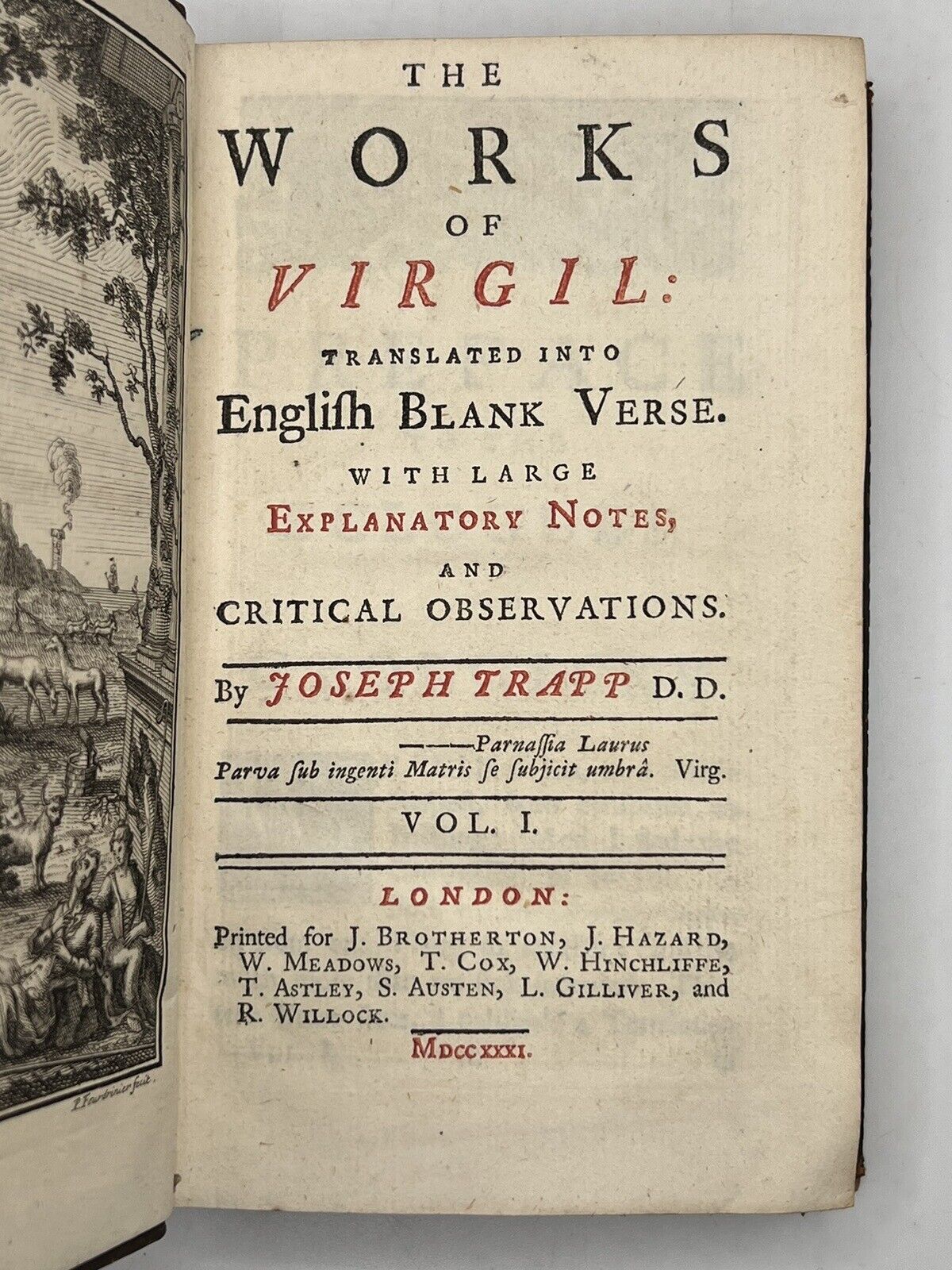 The Works of Virgil by Joseph Trapp 1731