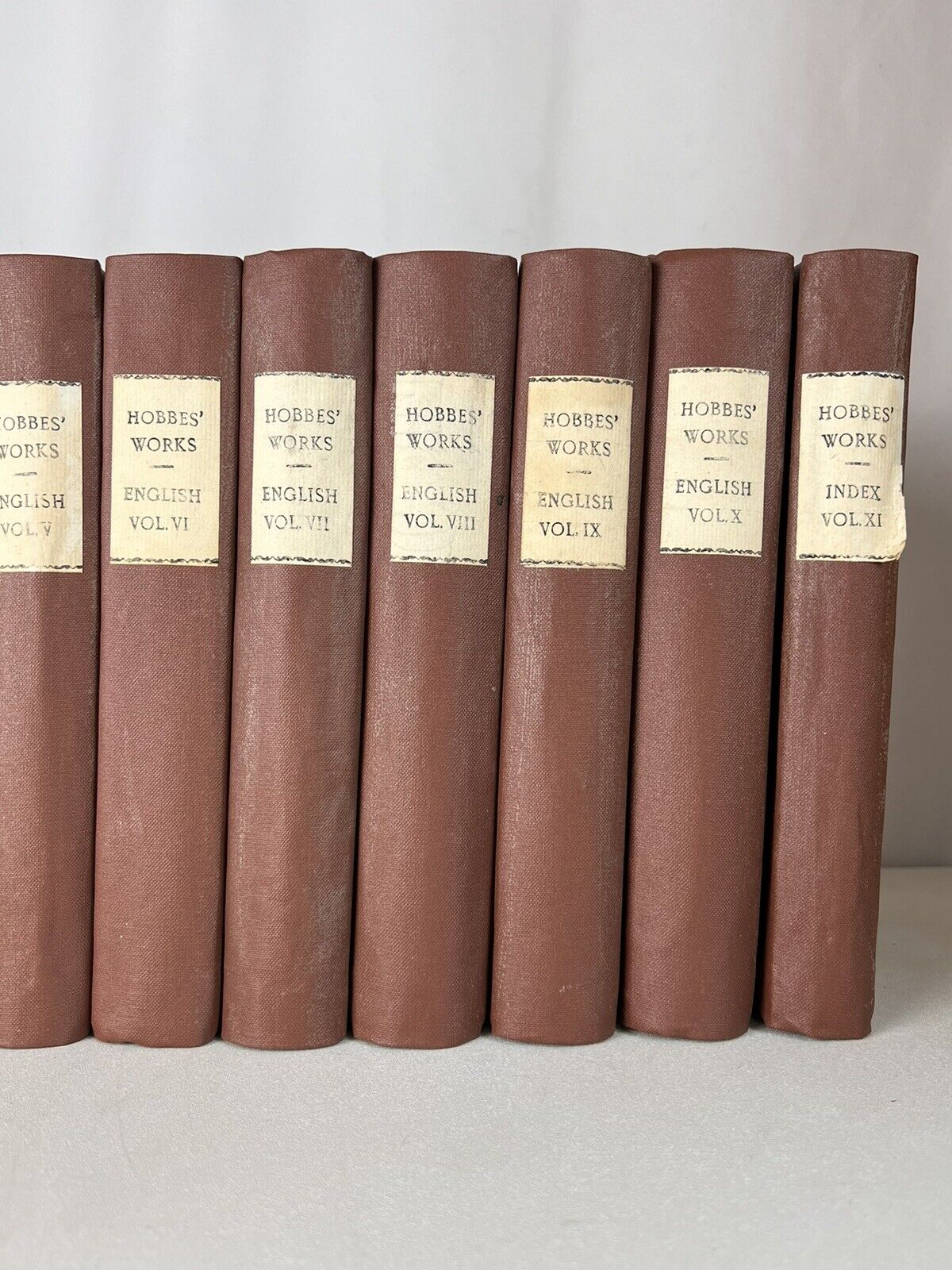 The Works of Thomas Hobbes 1839-45 First Edition In English