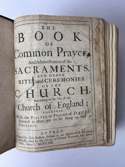 King James Bible 1712-13 with John Baskett's Book of Common Prayer