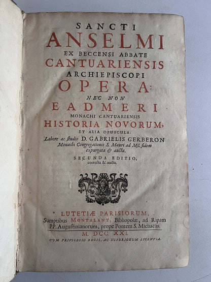 The Works of St Anselm 1721