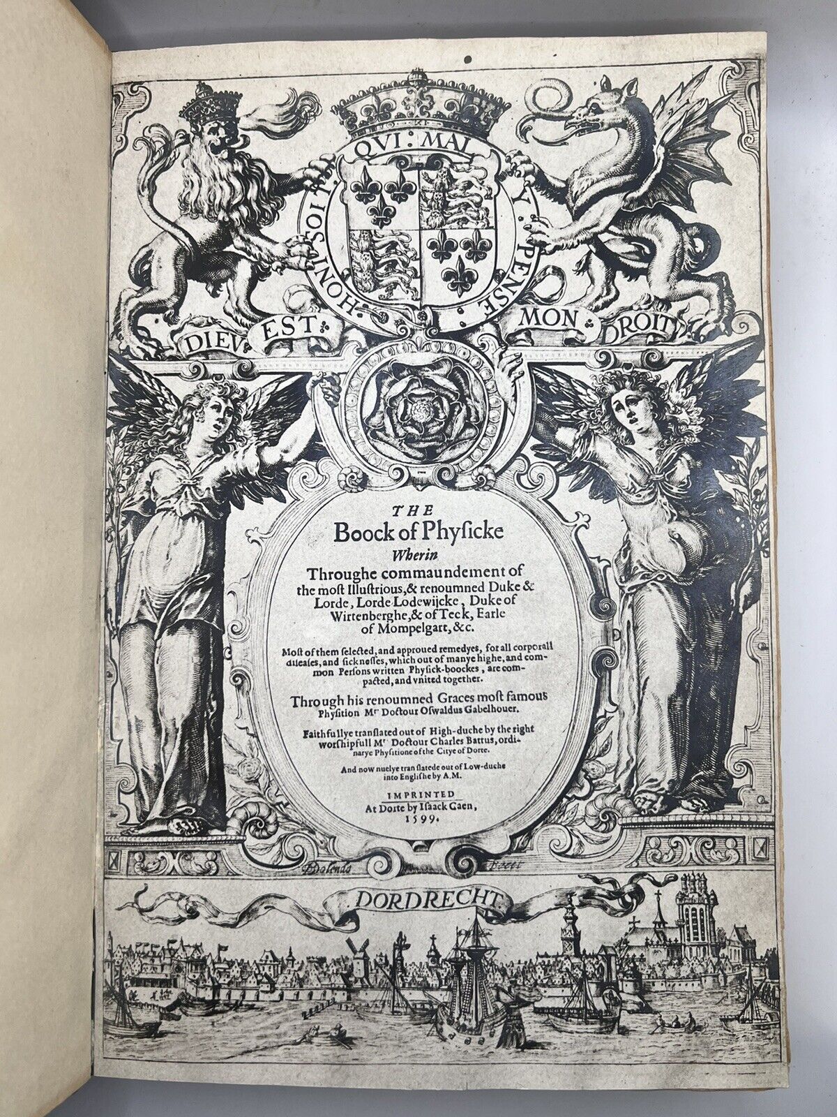 The Book of Physicke by Oswald Gabelkover 1599 First Edition