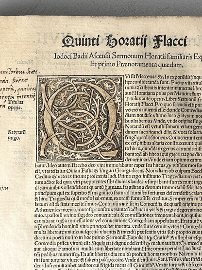 1519 Horace Post-Incunable with Contemporary Marginalia