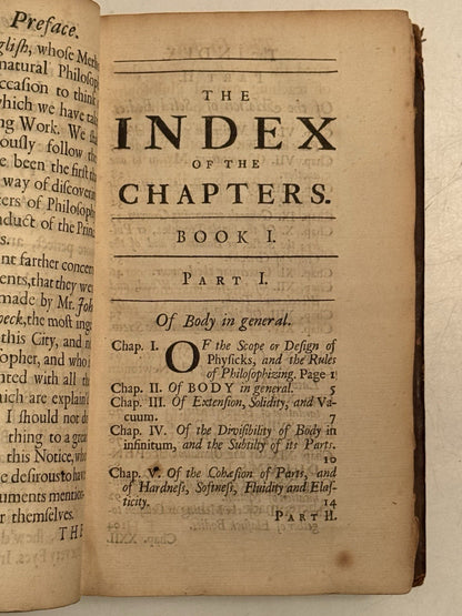 Gravesande on Isaac Newton's Principia Mathematica 1720 First Edition