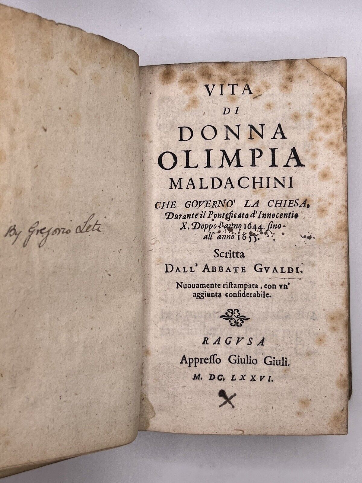 Vita di Donna Olimpia 1676