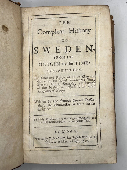 The Complete History of Sweden by Samuell Pussendorf 1702