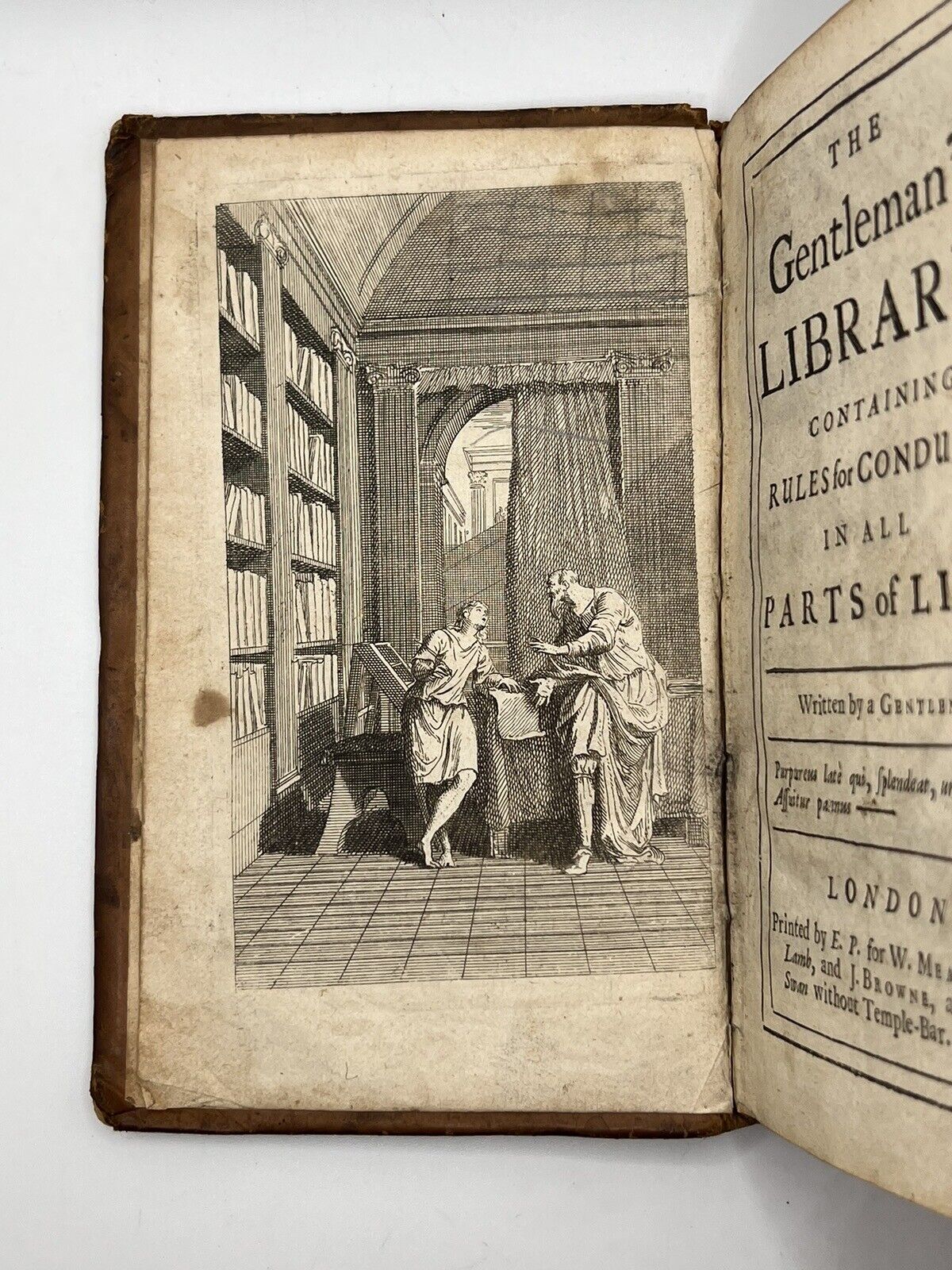 The Gentleman's Library: Rules for Conduct 1715 First Edition [George Berkeley]