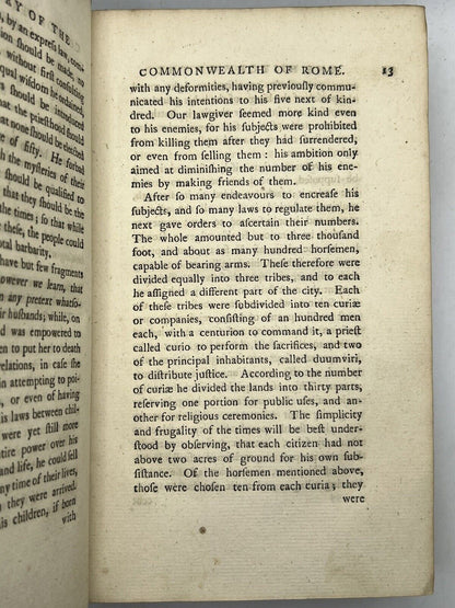 Oliver Goldsmith's Roman History 1769 First Edition