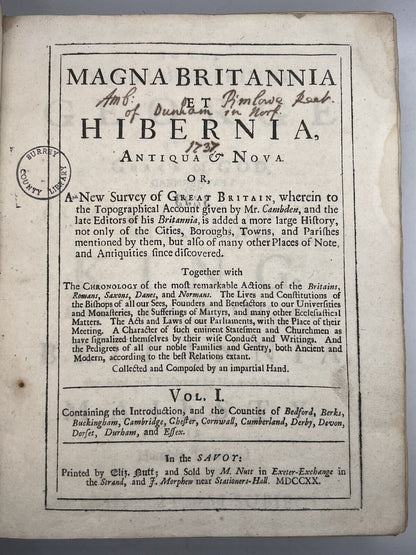 Magna Brittania 1720-31 First Edition