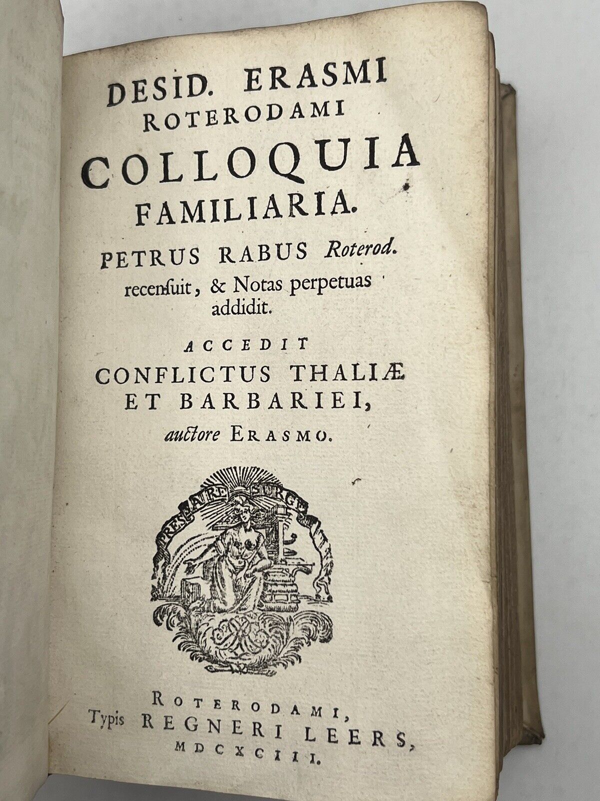 Colloquia Familiaria by ERASMUS 1693